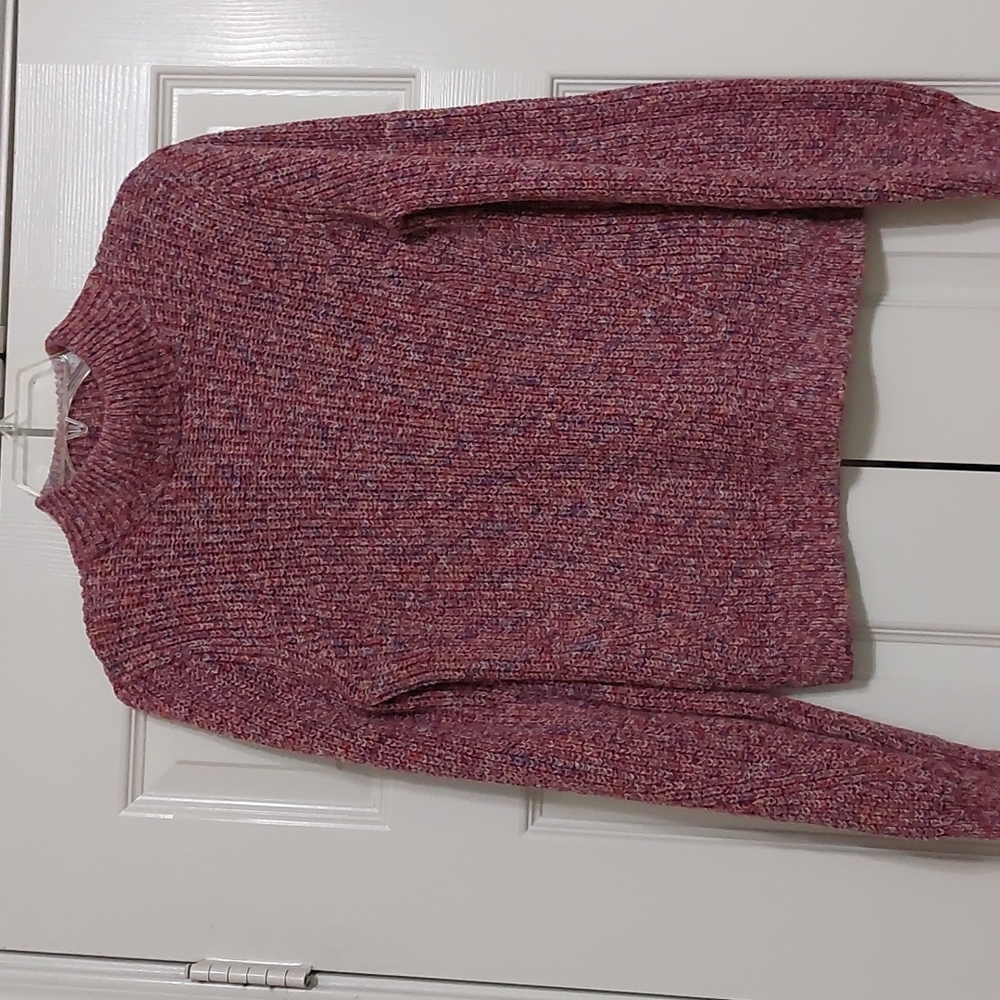 PINQUE pink burgundy colored knit sweater size L